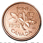 Pièce de 1 cent zinc Canada 1998 un penny canadien non magnétique