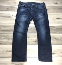 Buffalo David Bitton Jeans Mens 36x32 Blue Straight Stretch Evan X Slim 39x29.5*