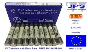 SIBA Fuse Time Lag 10A 70-065-65 T10A 500V type 189140 JPSF058 x1/5/10 Fuses z - Picture 1 of 15