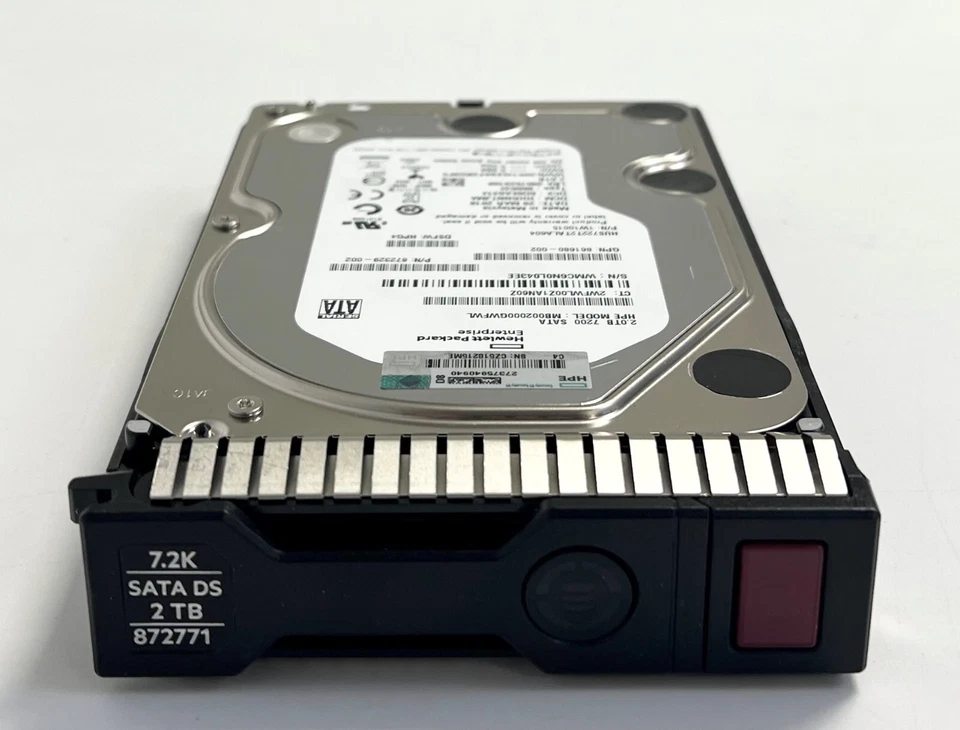 HPE 2TB SATA 6G 872489-B21 Midline 7.2K 3.5" Hard Drive - Image 1 of 4