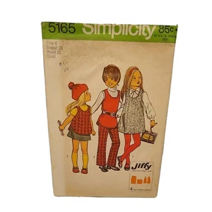 Simplicity 5165 Niñas Falda Pantalones Túnica Costura Patrón Talla 4 Sobre Dañado - Imagen 1 de 4