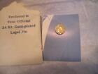 Maine Masonic Lodge Freemasonry 24Kt Gold  Plated 175th Anniversary Pin New