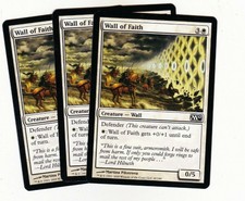 3 x Wall of Faith common creature from M10 (MTG)