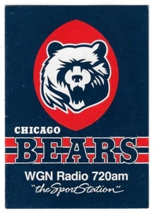 1987 Chicago Bears NFL Football Schedule !!! WGN Radio 720 AM - Picture 1 of 2