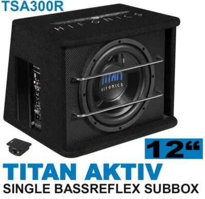 Hifonics TSA300R 30 cm (12") Aktiv Bassreflex Subwoofer 600 Watt Bass - Bild 1 von 4