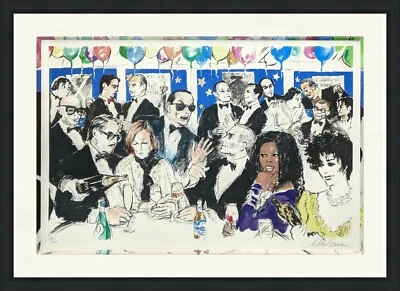 LEROY NEIMAN "NOCHE DE CELEBRIDADES EN SPAGO" 1993 | SERIGRAFÍA FIRMADA | FILETE PINTADO Foto 1 de 4