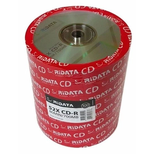 1200 Ritek Ridata 52X CD-R CDR Branded Logo Blank Disc Media 80Min 700MB - Image 1 of 1