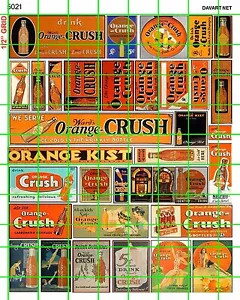 5021 DAVE'S DECAL CRUSH ASSORTED SIZES & STYLES ADS SIGN 40s 50s 60'S AD SIGNAGE - Picture 1 of 3