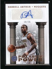 DARRELL ARTHUR 2017/18 PANINI CORNERSTONES PILLARS OF POWER AUTO #16/75 AH3881