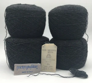 Recycled Yarn 100% Merino Wool Very Dark Gray Color 9,6oz 272g 3778 yds Lace  - Picture 1 of 4