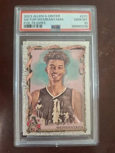 2023 Allen & Ginter Victor Wembanyama #271 Foil Filigree PSA 10 GEM MT Rookie - Picture 1 of 2