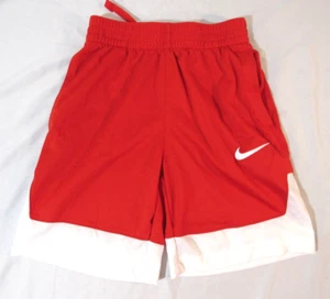 Nike Dri Fit Red Youth Boys Size Small Athletics Soccer Shorts Pockets - Picture 1 of 9