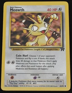 Meowth 62/82 Team Rocket 2000 WOTC English Pokemon TCG Vintage - Picture 1 of 10