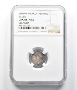 1996 Mo Mexico 1/10 Onza Silver Unc Details Cleaned NGC *6993 - Picture 1 of 3