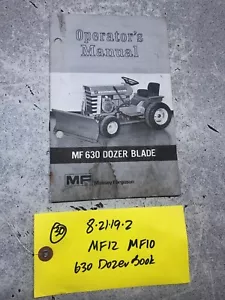 Massey Ferguson MF 630 MF630 Dozer Operator's Manual - Picture 1 of 4