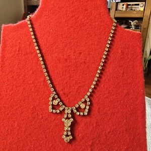 Collar Gargantilla Diamantes de Imitación 10K WGF 16" Bisel/Punta Ajustes Ángel De Colección - Imagen 1 de 8