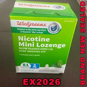 Nicotine mini lozenge 2mg 81 Mint Flavor Walgreen NEW EX2026 - Picture 1 of 2