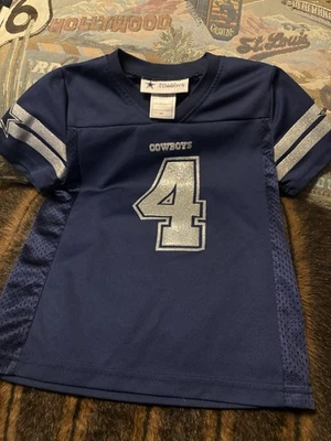 Camiseta Vaqueros Niños/Niñas Talla XS PRESCOTT con Letras Brillantes y Números Foto 1 de 4