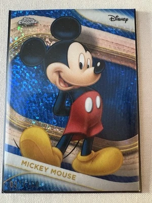 2025 Topps Chrome Disney #1 Blue Refractor Mickey Mouse  /150 SP  RARE - Image 1 of 2