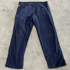 Carhartt FR Pants Men 38x30 Blue Cargo Utility Flame Resistant Workwear Cat 2 - Picture 1 of 24