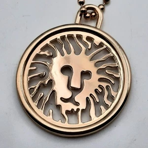 Anne Klein Lion Logo Bag Charm or Keychain Gold-Tone Metal Cut Out Open-Work - Picture 1 of 3