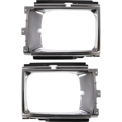 Headlight Door Set For 1984-1986 Toyota Pickup 4Runner Left and Right Chrome - Image 1 of 4