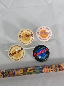 Lote de 4 botones y baquetas Hard Rock Café - Houston - Imagen 1 de 9