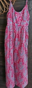 J Crew Sz 8 Ankle Length Floral Spaghetti Strapped Dress - Picture 1 of 4