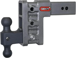 Adjustable 6" Drop Trailer Hitch – 32000 lb / 18 Ton Towing Dual Ball Mount - Picture 1 of 4
