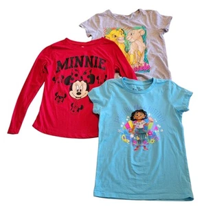 Lot Of 3 Girls Disney T-Shirts Tops Size L 10-12 Youth Minnie Encanto Lion King - Picture 1 of 13