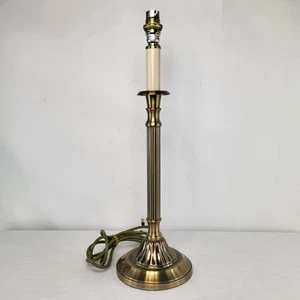 Vintage BHS Column Table Lamp Candlestick Style Base Golden Decorative 19" Tall - Picture 1 of 13