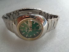 RARE VTG SS  SWISS OMAX GENEVE BEAUTIFUL GREEN DIAL MENS AUTOMATIC WRISTWATCH