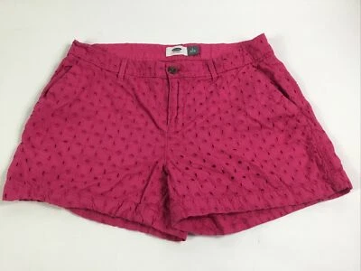 Pantalones cortos botín Old Navy talla 6 encaje elástico forrado rosa para mujer Foto 1 de 4
