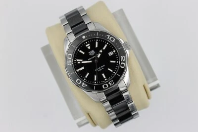 Reloj Tag Heuer WAY131A.BA0913 para mujer tamaño mediano Aquaracer negro cerámica plata Foto 1 de 4