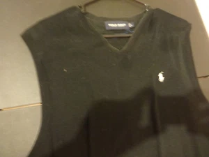 Herren Polo Ralph Lauren Polo Golf Weste schwarz - große Baumwolle gebraucht schön gepflegt - Bild 1 von 3