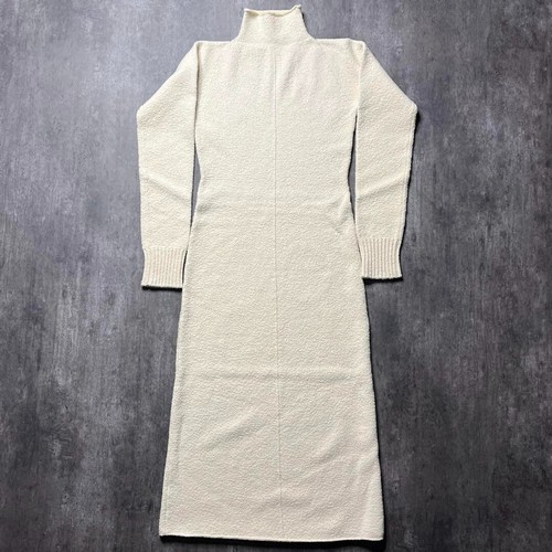 Raro abito lungo in maglia CELINE Phoebe lana autentico avorio dal Giappone taglia XS
