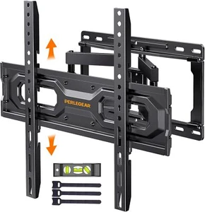 Perlegear Full Motion TV Wall Mount for 26-65 inch TVs, Bracket Black - Picture 1 of 7