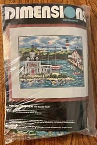 1995 DIMENSIONS Needlepoint Kit 2433 Peaceful Harbor Jane Wooster Scott Sealed - Picture 1 of 4
