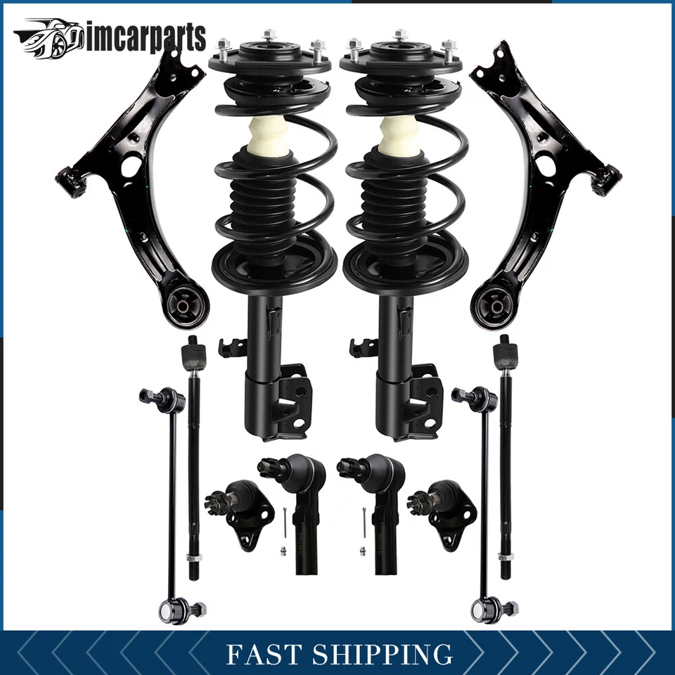 For Toyota For Corolla 09-13 Front Struts w/ Coil Spring & Sway Bar Assembly Kit Foto 1 de 1