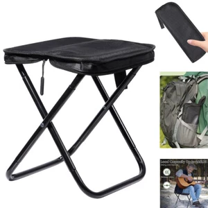 Portable Folding Stool Camping Chair for Hiking Fishing Travel Hold Up to 265 LB - Picture 1 of 13