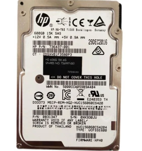 Fit HP 736435-003 600GB Dual Port SFF 2.5in SAS-2 6Gbps 15K 128MB HDD 736997-001 - Afbeelding 1 van 1