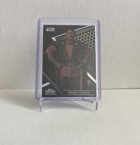 2022 Topps Chrome Black Star Wars Greef Karga Refractor /199 NM