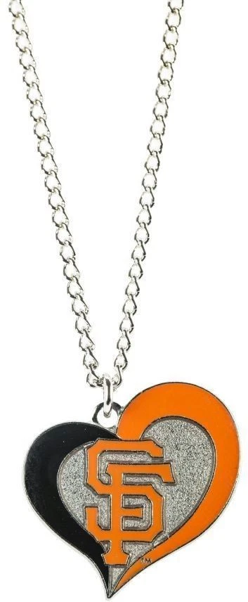 MLB Swirl Heart Team Necklace - Pick Your Team - Image 1 of 1