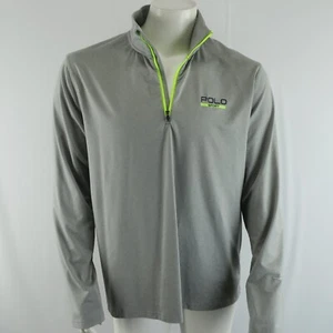 Ralph Lauren Polo Sport Performance Quarter Zip Pullover Mens L Gray Green - Picture 1 of 11