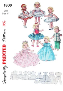 Vintage 60er Jahre Sim 1809 - 8 Zoll Puppe - Ginny, Alexander-Kinds, Kleidung Nähen - Bild 1 von 2