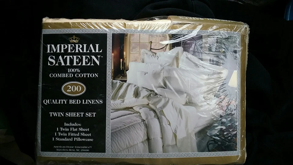 JUEGO DE SÁBANAS DOBLES 100% Algodón Satén YeLLoW Crema Mantequilla ¡NO BOLSILLO PROFUNDO! Nuevo en paquete nuevo con etiquetas Foto 1 de 3