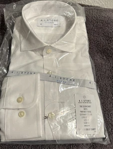 A.I. Stone Clean Boys Non Iron Cutaway Collar Long Sleeves US:20 White NWT - Picture 1 of 5