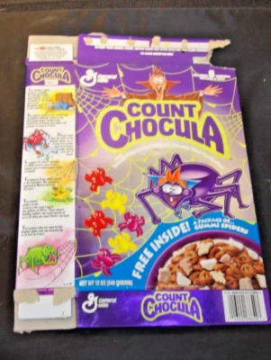 1994 Count Chocula Cereal Box-Spider Mirror. - Image 1 of 2