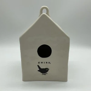 Exclusive RAE DUNN CHIRP Square Birdhouse Large MAGENTA Vintage Rare Collector - Picture 1 of 12
