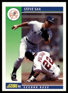 Score 1992 Steve Sax New York Yankees #475 - Foto 1 di 2